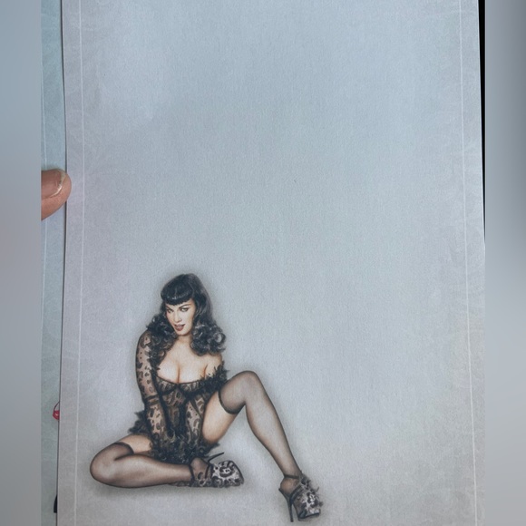 Bettie page by night stationary art by Olivia - Picture 3 of 8